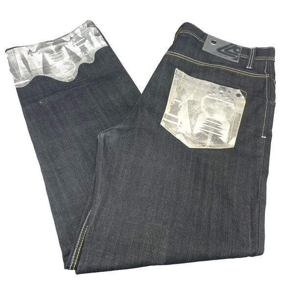 Vtg Lot29 In Space Jeans Men’s 40x34 Black Relaxed Loose Skate Rap Hip-Hop Y2K - Picture 1 of 9